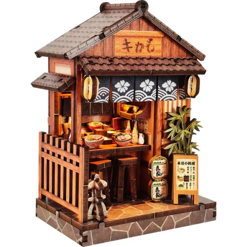 DIY Wooden Miniature Model Kits Mini 3D Puzzle Doll Houses with Furniture Home Decoration Luminous Ornaments Creative Gift