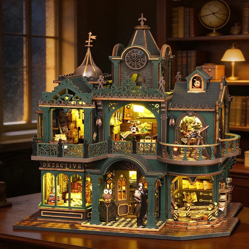 Diy Miniature Doll House Kit Casa Dollhouse Furniture Light Home Handmade Assembly Toys Birthday Gifts  Wooden Kits Toy