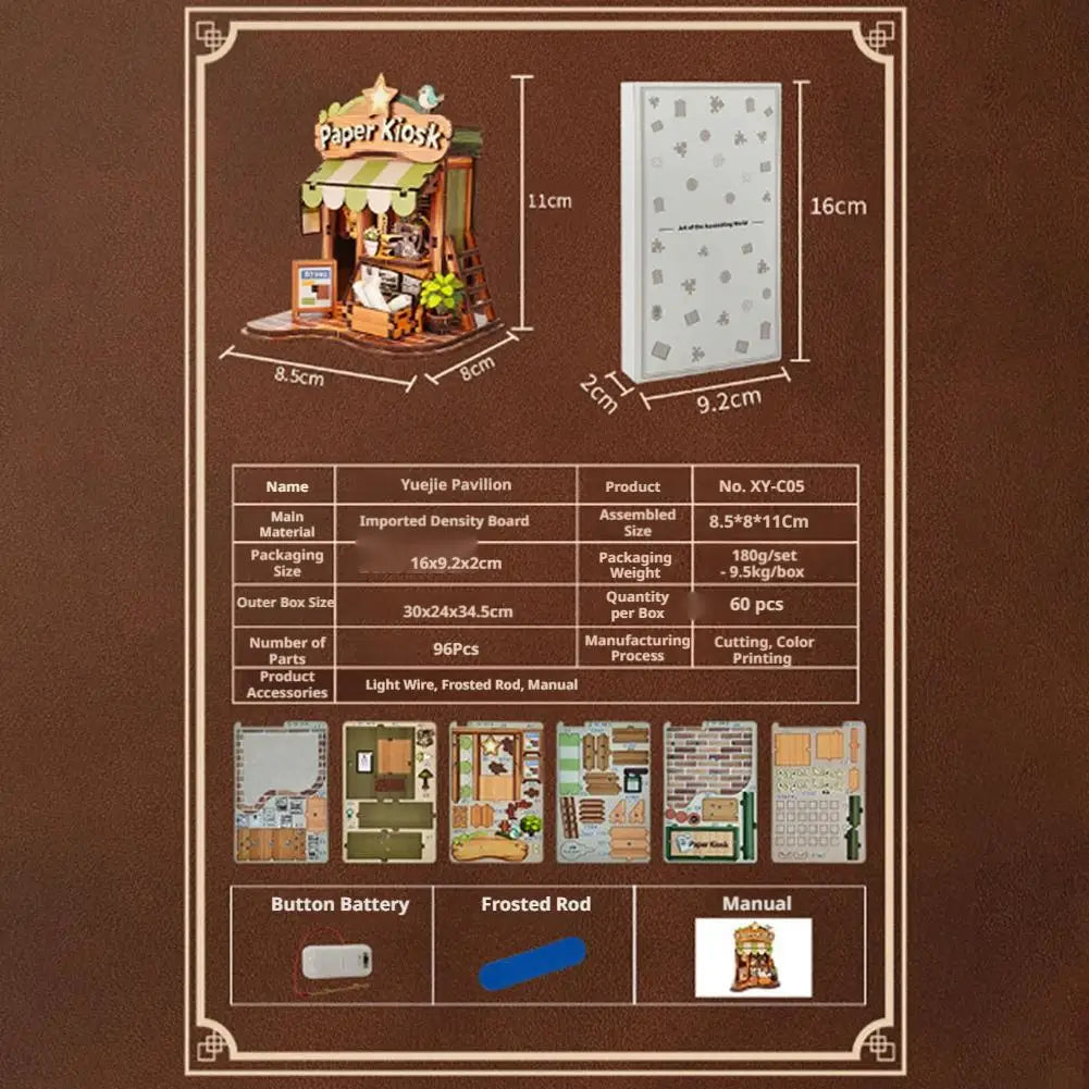 DIY Wooden Miniature Model Kits Mini 3D Puzzle Doll Houses with Furniture Home Decoration Luminous Ornaments Creative Gift