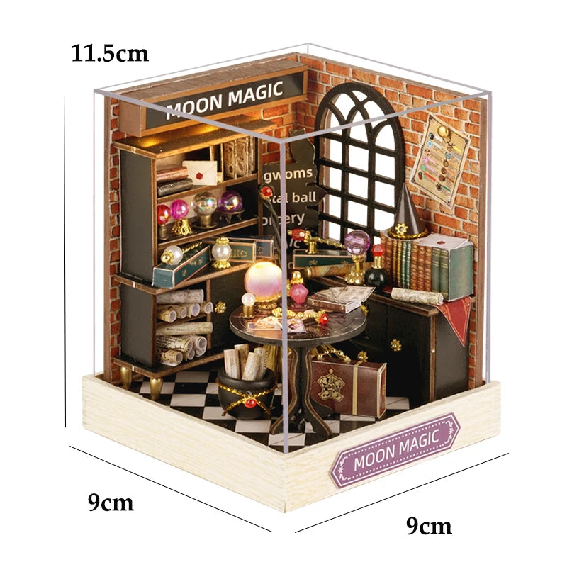 Mini Miniature Dollhouse DIY Small House Kit Making Room Toys Home Bedroom Decorations With Furniture Wooden Craft Doll Houses