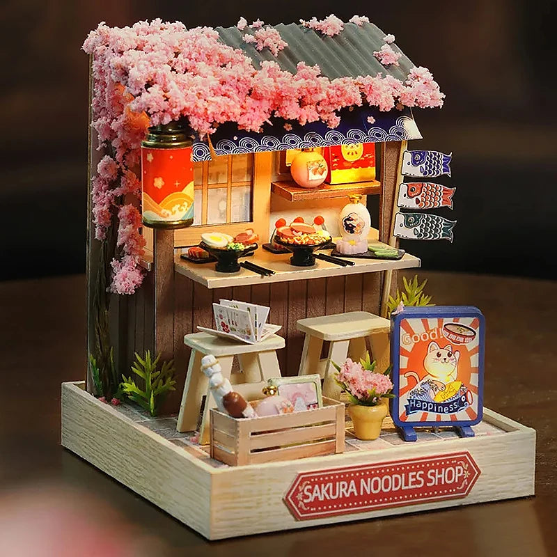Mini Miniature Dollhouse DIY Small House Kit Making Room Toys Home Bedroom Decorations With Furniture Wooden Craft Doll Houses