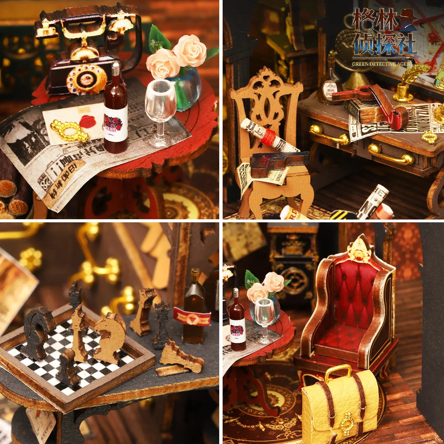 Diy Miniature Doll House Kit Casa Dollhouse Furniture Light Home Handmade Assembly Toys Birthday Gifts  Wooden Kits Toy