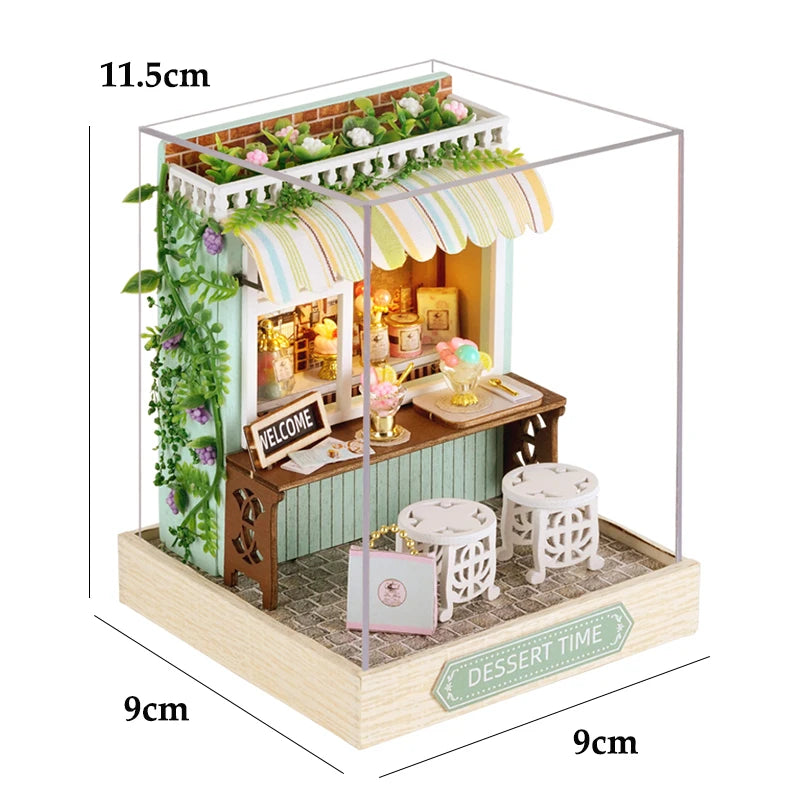Mini Miniature Dollhouse DIY Small House Kit Making Room Toys Home Bedroom Decorations With Furniture Wooden Craft Doll Houses