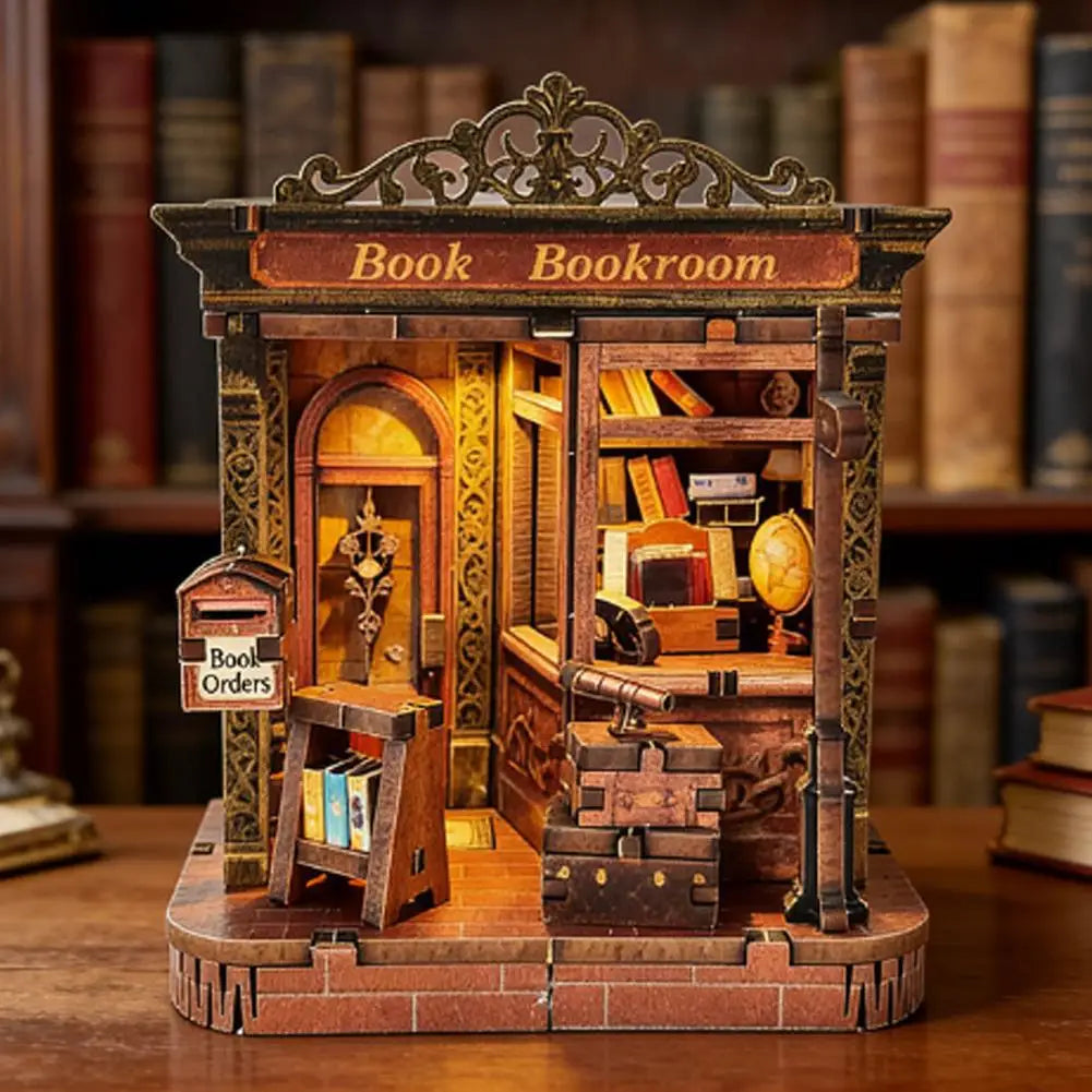 DIY Wooden Miniature Model Kits Mini 3D Puzzle Doll Houses with Furniture Home Decoration Luminous Ornaments Creative Gift